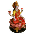 LAKSHMI Goddess of Wealth Hindu God STATUE Laxmi Murti Statue on Lotus Flower