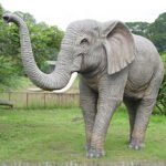 Contemporary Animal Theme Park Decoration Big Resin Elephant Statue Emulational Fiberglass Elephant Statue