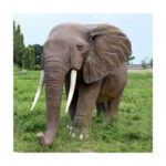 Wholesale Outdoor Decoration Life Size Resin Elephant Statue Fiberglass Animal Sculpture for Sale