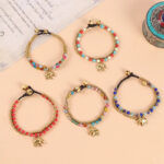 Ethnic Style Elephant Bracelet Handmade Natural Stone Beads Bracelet Turquoise Double Layer Bracelets Women Fashion Jewelry