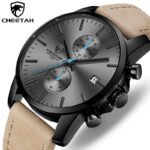 2025 Men Watch CHEETAH Brand Fashion Sports Quartz Watches Mens Leather Waterproof Chronograph Clock Business Relogio Masculino