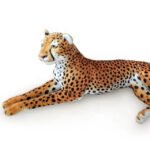 NEW Arrival Large Plush Cheetah Realistic Stuffed Cheetah Plush Animal Toy
