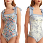 3007 Womens High Cut One Piece Swimsuit With Double Sided Printing Sexy Beach Bikini Quick Dry Breathable Hot Womens Swimwear