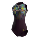 Womens Performance One-Piece Swimsuit Offering Chlorine Resistance, Lightweight Fabric, and Superior Water Resistance Reduction