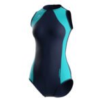 Womens Performance One-Piece Swimsuit Offering Chlorine Resistance, Lightweight Fabric, and Superior Water Resistance Reduction
