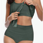 2025 Womens Spa Swimsuit Breathable Plus Split Beach Bikini Customizable 2-Piece Set Brazilian Drawstring Available XS XL US