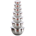 High Quality 304 Stainless Steel Mixing Bowl Set with Lids Stainless Steel Mixing Bowls Pet Dog Cat Water Fountain Bowl