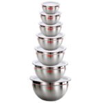 High Quality 304 Stainless Steel Mixing Bowl Set with Lids Stainless Steel Mixing Bowls Pet Dog Cat Water Fountain Bowl