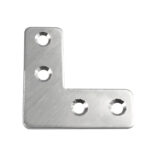 Sheet Metal l Shaped Corner Bracket for Bed Frame Wood Joint Flat 2 Hole Metal Angle Fixing Sign Mounting Brackets