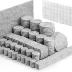 2024 Hot Design Custom Size Grey Premium Floor protection Antiscratch Felt Mats Furniture Pads for with 50 Bumpers Cabinets