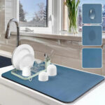 Top Quality Large Size Silicone Drying Mat Tray Heat Resistant Insulation Drying Rubber Pot Mats Dish Drain Placemat