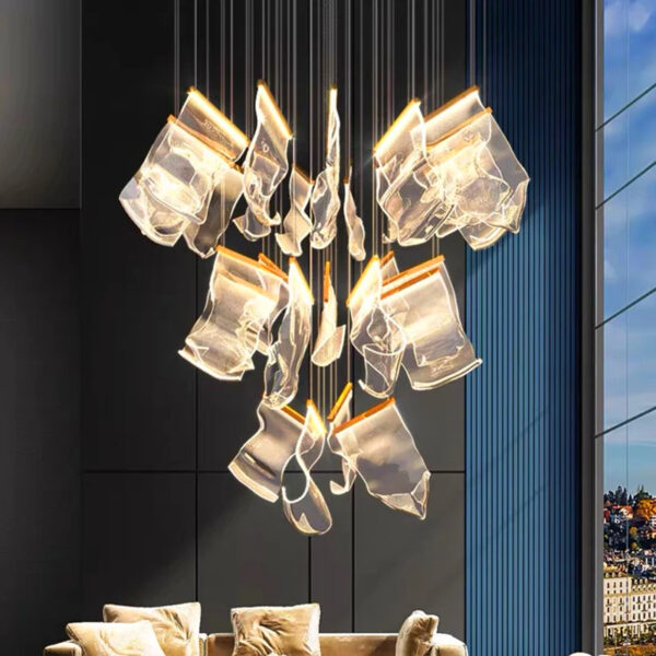 Nordic home decoration, stair chandelier, living room and dining room Pendant lights, ceiling light, indoor lighting