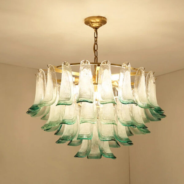 Postmodern creative living room dining room peacock open screen chandelier Nordic minimalist personality bedroom study glass lam
